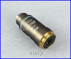 Nikon Microscope Plan 40x Objective Lens M25 CFI Infinity Eclipse for 50i, E400