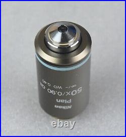 Nikon Microscope Plan 50x /0/90 Oil Objective Lens M25 CFI Infinity Eclipse