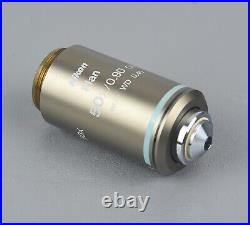 Nikon Microscope Plan 50x Objective Lens M25 CFI Infinity Eclipse for 50i, E400
