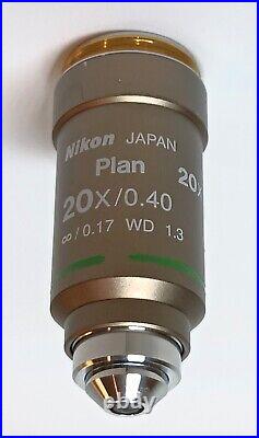 Nikon Microscope Plan Achromatic Objective 20x/0.40 suitable for E200 series etc