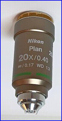 Nikon Microscope Plan Achromatic Objective 20x/0.40 suitable for E200 series etc