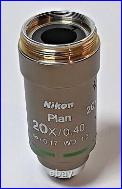 Nikon Microscope Plan Achromatic Objective 20x/0.40 suitable for E200 series etc
