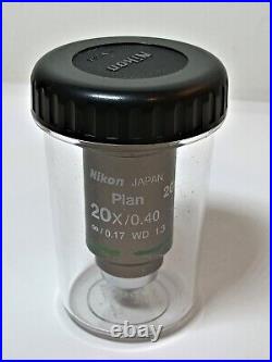 Nikon Microscope Plan Achromatic Objective 20x/0.40 suitable for E200 series etc