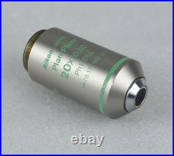 Nikon Microscope Plan Fluor 20x PH1 DLL Objective Lens M25 CFI, Made in Japan