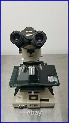 Nikon Optiphot BF/DF Microscope with BD Plan Objectives 5x 10x 20x 40x