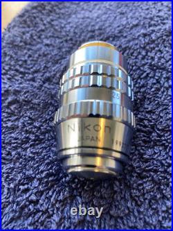 Nikon Plan 100 1.25 Oil 160/0.17 Microscope Objective Lens