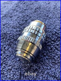 Nikon Plan 100 1.25 Oil 160/0.17 Microscope Objective Lens