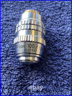 Nikon Plan 100 1.25 Oil 160/0.17 Microscope Objective Lens