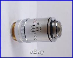 Nikon Plan 100x /1.25 Oil 160 TL DIC / Nomarski Microscope Objective