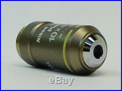 Nikon Plan 10X/0.25 /- WD 10.5 Microscope Objective Excellent Optics