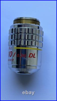 Nikon Plan 10x / 0.30, 160 / 0.17, DL. Ph1, phase contrast microscope objective