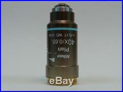 Nikon Plan 40X/0.65 /0.17 WD 0.56 Microscope Objective