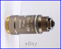 Nikon Plan 40x /. 65 Eclipse Microscope Objective