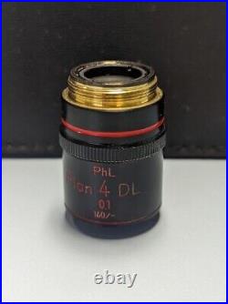 Nikon Plan 4x/0.1 PhL DL Microscope Objective