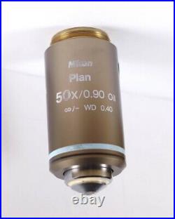 Nikon Plan 50x OIL M25 CFI Infinity Eclipse Microscope Objective