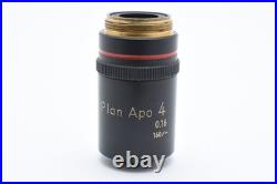 Nikon Plan APO 4x / 0.16 160 160mm Microscope Objective lens Japan made A2421291