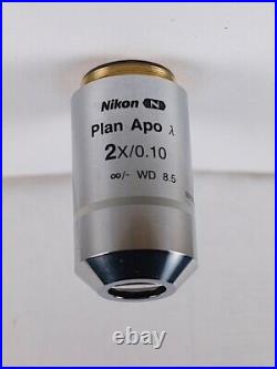 Nikon Plan APO LAMBDA 2x /. 10 Infinity CFI Eclipse Microscope Objective