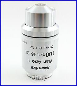 Nikon Plan Apo 100x 1.45 Lambda Oil DIC N2 Microscope Objective