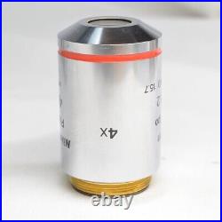 Nikon Plan Apo 4 0.2 Dic H Wd 15.7 Microscope Objective Lenscleaned Maintain