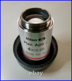 Nikon Plan Apo Lambda 4x/0.20 MRD00045 Microscope Objective