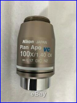 Nikon Plan Apo VC 100x/1.40 Oil DIC N2 Eclipse CFI Microscope Objective