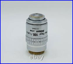 Nikon Plan Fluor 100x /1.3 Oil 160mm TL Microscope Objective