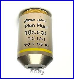 Nikon Plan Fluor 10X/0.30 DIC L /0.17 WD 16.0 Microscope Objective