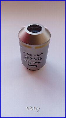 Nikon Plan Fluor 10x/0.30 Objective Microscope Lens