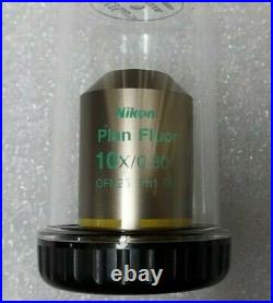 Nikon Plan Fluor 10x /0.3? Ph1 DL Phase Contrast Inverted Microscope Objective