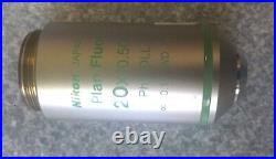 Nikon Plan Fluor 20x / 0.5 Microscope Objective Ph1 DLL inf corrected