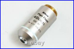 Nikon Plan Fluor 40x / 0.75 DIC M WD /0.17 0.72 Microscope Objective #2858