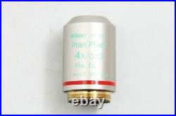 Nikon Plan Fluor 4X/0,13 PHL DL? /1,2 WD 16,4 microscope objective from JP 2163