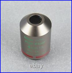 Nikon Plan Fluor 4x /0.13 PHL DL Phase Microscope Objective Lens, Made in Japan