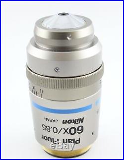 Nikon Plan Fluor 60x 0.85 0.11-0.23 Wd 0.30 Microscope Objective Eclipse I