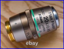 Nikon Plan Fluor ELWD 20x NA 0.45 DIC L/N1 Microscope objective 7.4mm WD