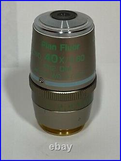 Nikon Plan Fluor ELWD 40x /0.60 Microscope Objective Ph2 DM /0-2 WD 3.7-2.7 DIC