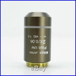 Nikon Plan Uw 2x/0.06 Wd 7.5 Microscope Objective Lens