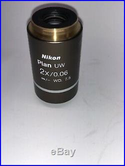 Nikon Plan Uw 2x/0.06 Wd 7.5 Microscope Objective Lens