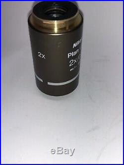 Nikon Plan Uw 2x/0.06 Wd 7.5 Microscope Objective Lens