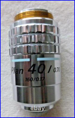 Nikon Plan microscope objectives set of 4 10x, 20x, 40x, 100x