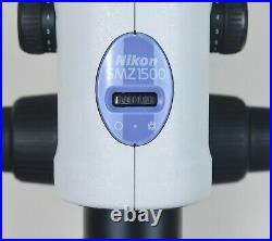 Nikon SMZ1500 Microscope P-Berg Ergo Head C-DSS230 Stand & Plan Apo 1x Objective