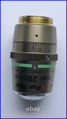 Nikon S Plan Fluor ELWD 20x / 0.45 infinity DIC N1 microscope objective