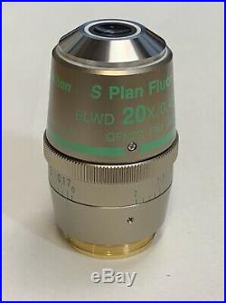 Nikon S Super Plan Fluor ELWD 20X ADM Ph1 Phase Microscope Objective MRH48230