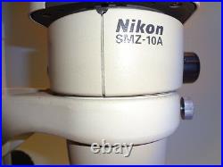 Nikon Smz-10a Stereomicroscope Ergo Tube Ed Plan 75x Nice Clean Scope