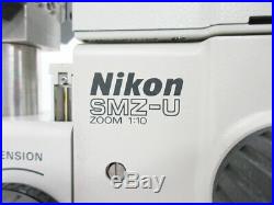 Nikon Smz-u Zoom 110 Microscope 2x Uw10xa/24 Ed Plan 0.75x 1.25x Head Ergo-tilt