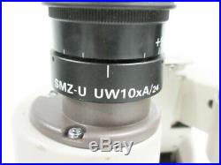 Nikon Smz-u Zoom 110 Microscope 2x Uw10xa/24 Ed Plan 0.75x 1.25x Head Ergo-tilt