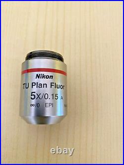 Nikon TU PLAN FLUOR 5X/0.15 EPI Objective For Industrial Microscopes