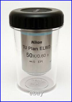 Nikon TU Plan 50x/0.60 ELWD WD11 Microscope Objective. Extreme Macro