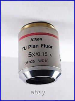 Nikon TU Plan Fluor 5x EPI D BD L & LV Series Industrial Microscope Objective