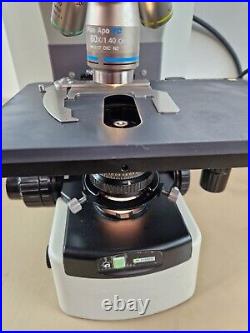 Nikon eclipse 80i fluorescence microscope with plan fluor objectives